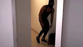 Bedroom Heist: Teen Beauty's Masked Thrill with Her Unexpected Intruder