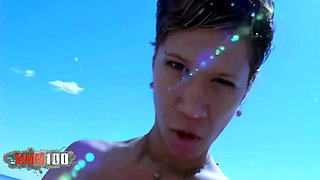 Canele: Arabian Removing Her Clothes by the Beach