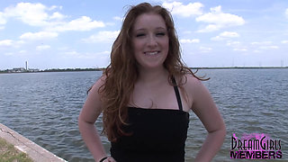 Kelsey Flashes Her Big Natural Tits and Hot Pussy in Tampa