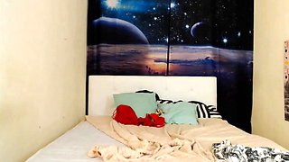 Beauty small tit amateur teen masturbating her shaved pussy