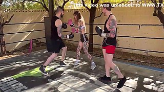 Bi Mmf Threesome - Girl Boxer Takes Turns On Two Big Cocks Awlivv 8 Min - Buck Richards And Steve Rickz