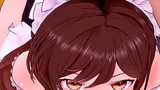 Kanojo, Okarishimasu - Chizuru Maid Ntr Sex - 3D Hentai Animations