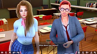 Rina Serizawa in a naughty Naruto scene doing homework in the library