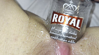 Extreme Anal Insertion with a Bottle Close up