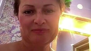 Cute MILF Peeing a Lot and Finger Her Butt Hole in Bathroom,homemade.