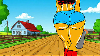 Redneck's Wife. Cartoon. Animation