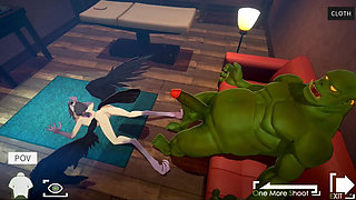 Orc Massage - Ava the Harpy Sex Scene - Hentai Game 3D Animation