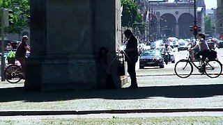 Amateur ass ramming outdoors