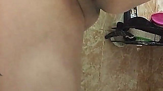 A Hot Brunette Pees in the Bathtub