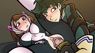 Mei's Project - The Voluptuous Ochako Uraraka from My Hero Academia Testing the Great Invention of the Beautiful Mei