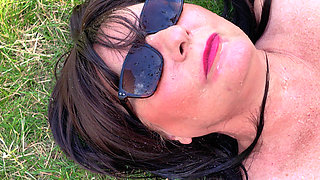 Ithastopeefun - Getting All Messed up with Cum and Piss in the Garden