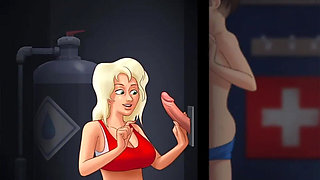 Horny Swim Trainner Cassie Loves Glory Hole Blowjob in Summertime Saga