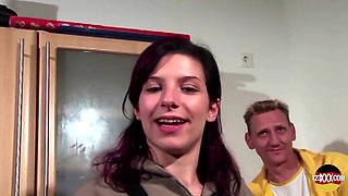 Guy Gets a Younger Cute Redhead to Fuck and Show off