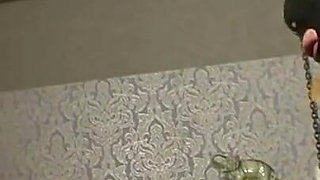 Humiliated chaining and penis squeezing