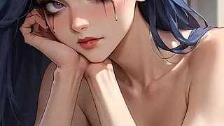 Blue Hair & Office Bliss: Autumn Solo Seduction