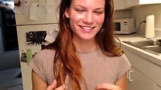 Beauty small tit amateur teen masturbating her shaved pussy