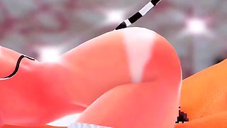 Foxy 3D Superwoman bounces up and down on a cock