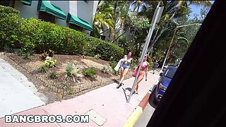 Daisy Stone enjoys a wild spring break with Bang Bus in Miami Beach