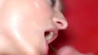 Wild bukkake party with Victoria Pure big cocks and lots of cumshots