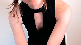 Cute curly brunette solo webcam masturbation
