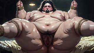 Virgin SSBBW with Hairy Pussy in Bondage - Scared but Desperate for First Cock