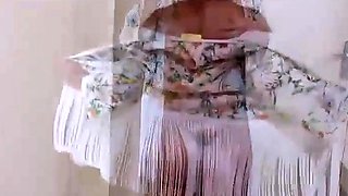 Brazilian Blonde MILF Flashing