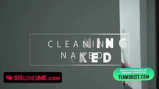Kinky boy caught stunning blondie stepsis stealing condoms