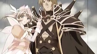 Hot busty anime teens flying around