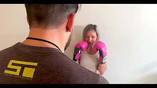Boxer Lora Cross Breaks Nose and Gets a Nose Cast