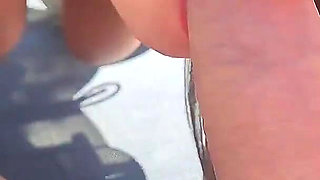 Big Dick Blowjob by the Pool. Amateur Cum in Mouth POV