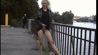 She Is Stunning Blonde From Germany Lady Who Likes to Pee in the Public