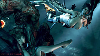 3D Busty Ada Got Banged in All Her Holes by Monsters