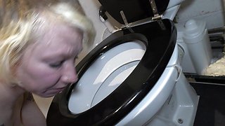 Submissive Slut Toilet Roll Holder and Toilet Licker