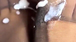 Foot Job & Cum on Feet & Nylon Compilation