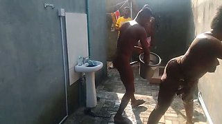 Behind The Scenes: Mature African MILF with Huge Ass Takes BBC Doggystyle