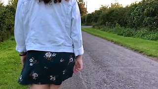 SLUT FLASHES ASS AND PUSSY IN PUBLIC