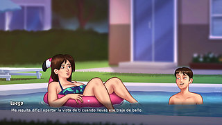 My stepmom helps me when I feel like having taboo sex - Summertime saga