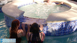 Outdoor Hot Tub Threesome