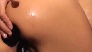 Sofia Cucci takes a shower and washes her pussy and ass deeply and enjoys