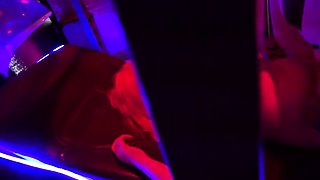 Interracial BDSM threesome for voluptuous blonde slave