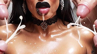 Hot Slave Hard Sex in Office, Curvy Woman with Big Tits Sucking Big Dick, Slave Woman