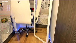 Small Titted Brunette Anja Toying Her Slit