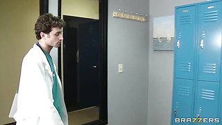 Rough sex in the sideways pose with a busty blonde Alexis Texas