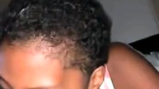 Perky amateur rides and sucks black dick pov style