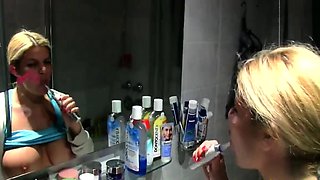 Big-Titted German Girl's Naughty Bathroom Surprise
