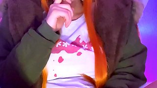 Masturbating teen solo in the gym