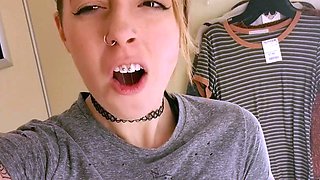 Public Masturbation in a Dressing Room - Caught on Webcam