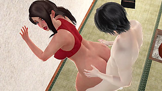 Trainer Jamila In Tatami Room 3D Hentai - Doggystyle Wall Sex, POV Missionary Sex with Close Up Pussy Views, Reverse Plank Pose