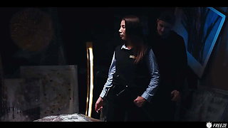 Layla Scarlett Handjob Trick - Italian Babe Security Guard Frozen & Used