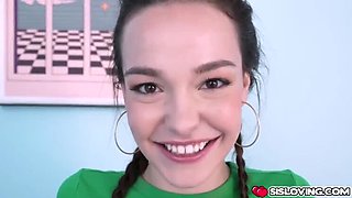 Stepsister Rissa May Persuades Stepbrother for a Tit Examination, Leading to Intimate Fondling